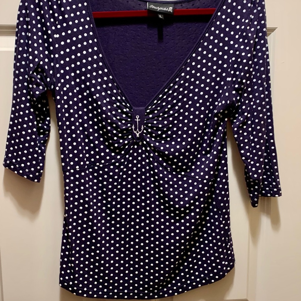 Sourpuss polka top PINUP